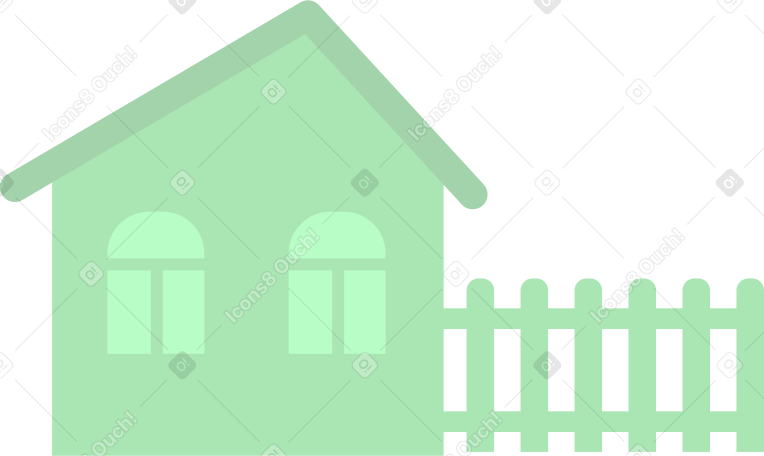 village house Illustration in PNG, SVG