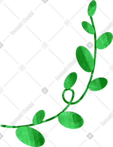 Sprig with leaves PNG, SVG