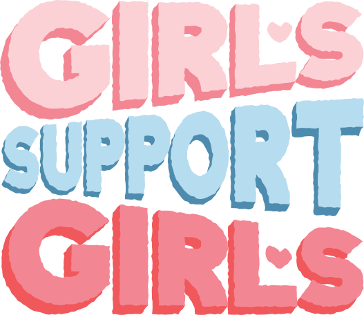 girls support girls Illustration in PNG, SVG