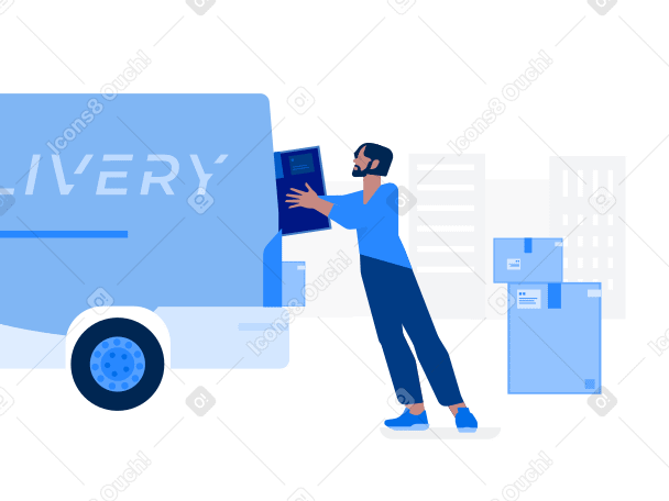 Delivery Illustration in PNG, SVG