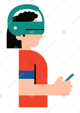 Ilustração animada de Humano em óculos virtuais em GIF, Lottie (JSON), AE