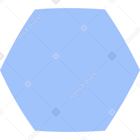 Шестиугольник синий в PNG, SVG