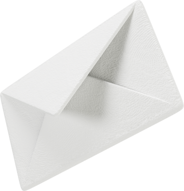 White envelope in the air PNG, SVG