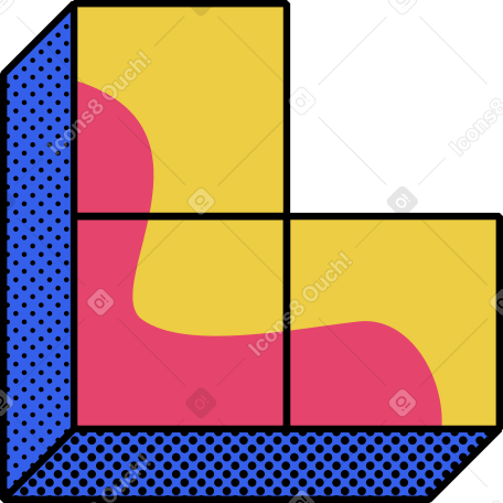 tetris block PNG, SVG