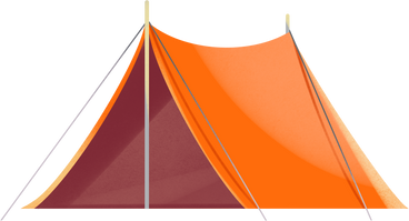 orange tent PNG, SVG