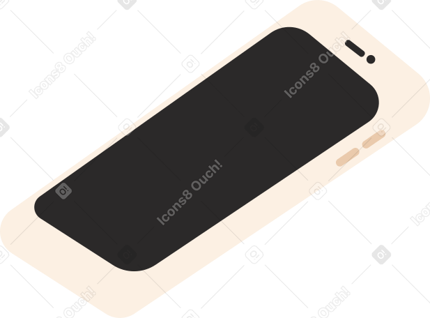 Smartphone beige PNG, SVG