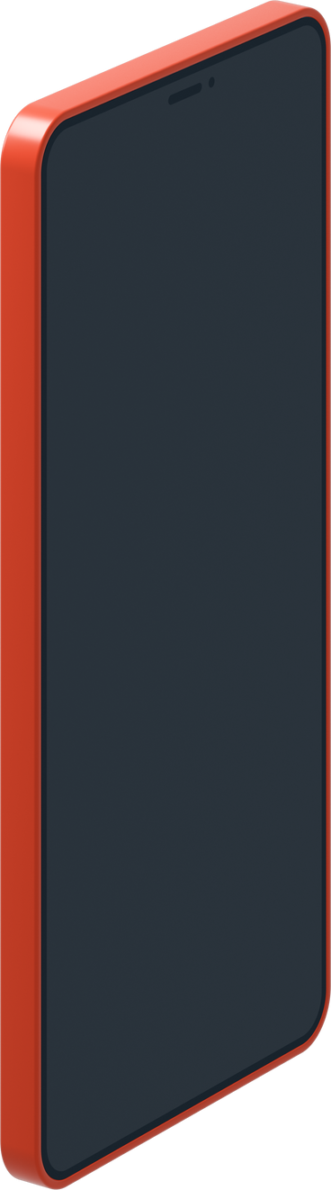 Red phone with blank black screen PNG, SVG