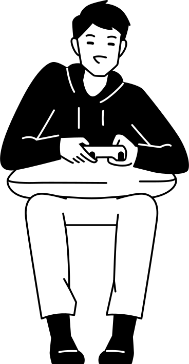 Junger mann mit einem gamepad PNG, SVG
