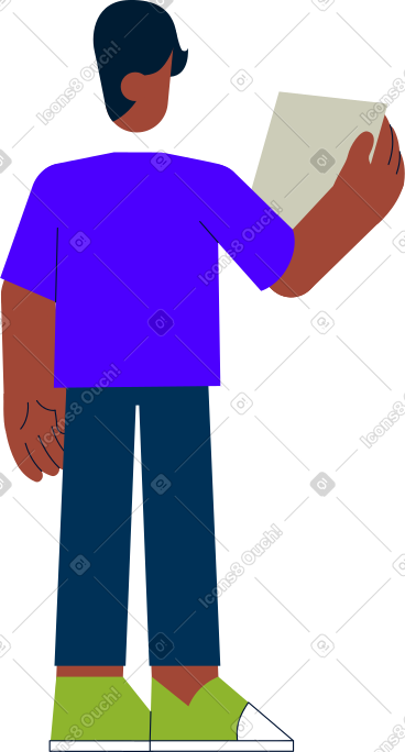 Man is standing with his back PNG, SVG