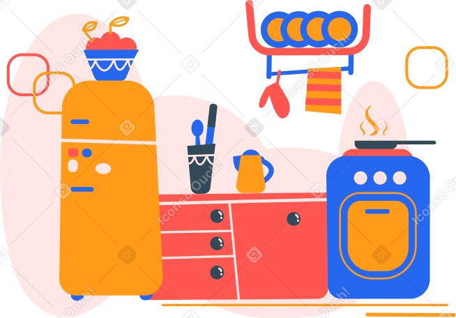kitchen Illustration in PNG, SVG