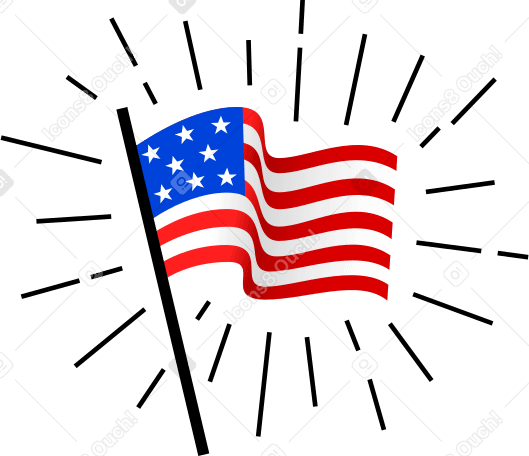 the american flag PNG, SVG