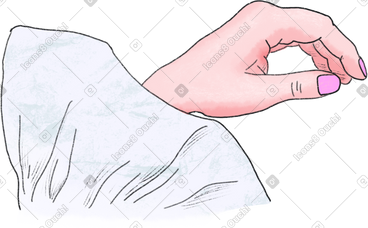 Hand in a white sleeve PNG, SVG