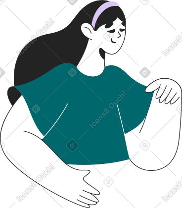 女孩的身体拿着东西 PNG, SVG