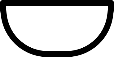 Полукруглая тарелка в PNG, SVG