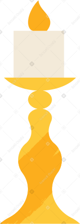 candlestick with candle Illustration in PNG, SVG