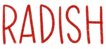 Radish lettering PNG, SVG