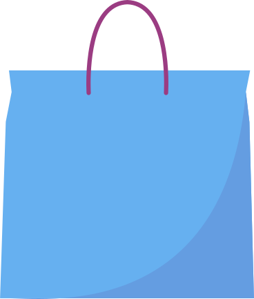 blue shopping bag PNG, SVG