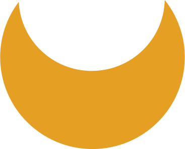 Orange crescent PNG, SVG