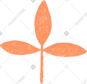 小橙色植物 PNG, SVG