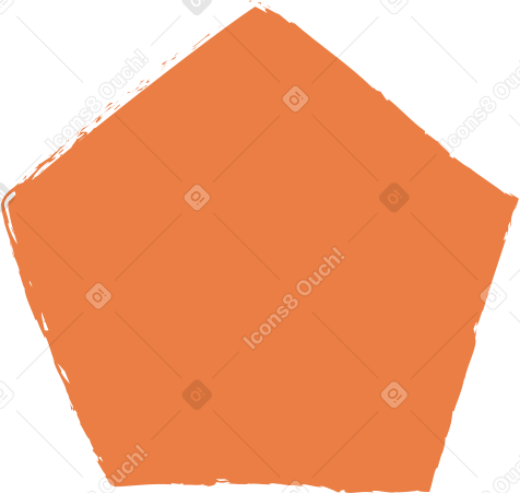 orange pentagon Illustration in PNG, SVG