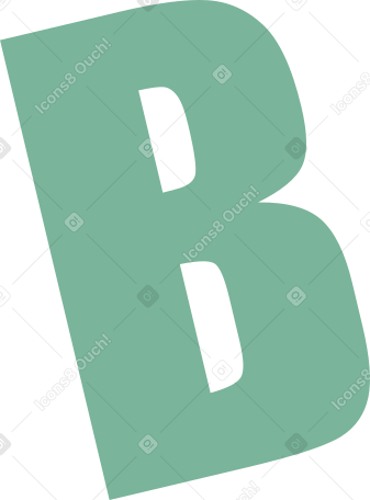green letter b PNG, SVG