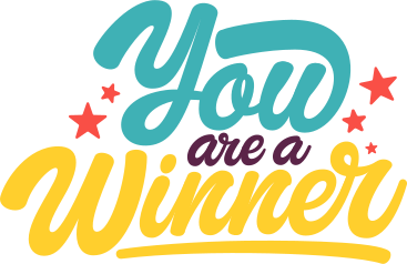 Lettering you are a winner PNG、SVG