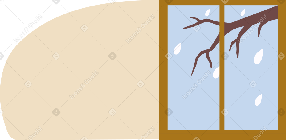 rain outside the window PNG、SVG