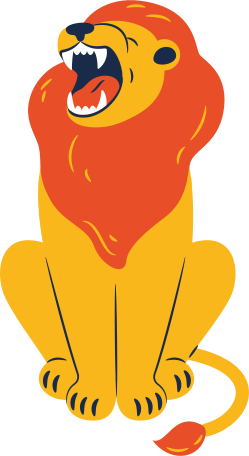 lion sitting Illustration in PNG, SVG