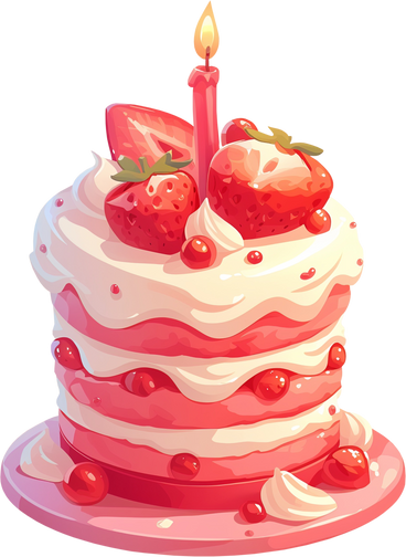Pastel de cumpleaños PNG, SVG
