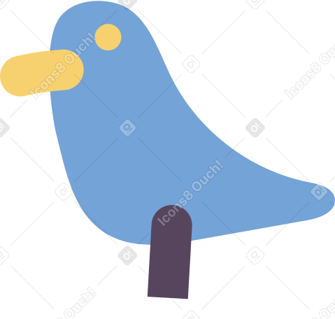 blue bird Illustration in PNG, SVG