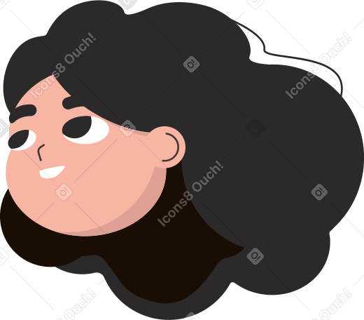 girl is looking up PNG, SVG