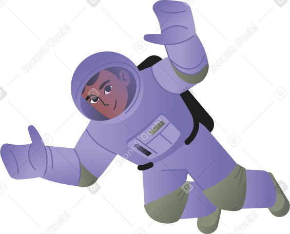 astronaut flying PNG, SVG
