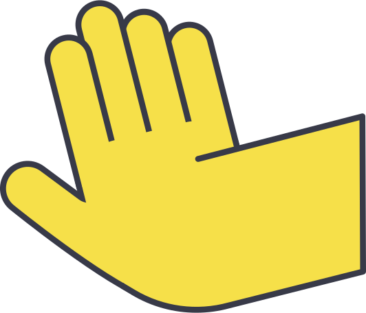 right hand Illustration in PNG, SVG