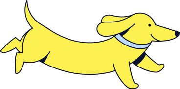 Желтая такса в PNG, SVG