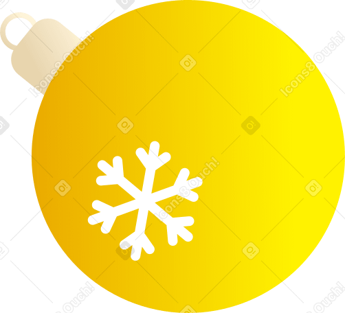 christmas ball with snowflake Illustration in PNG, SVG