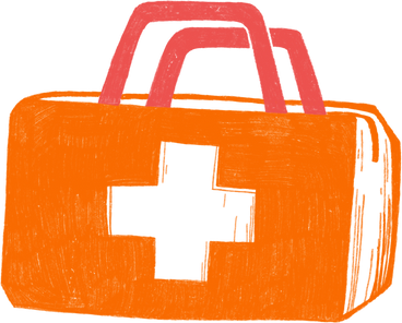orange medical bag PNG, SVG