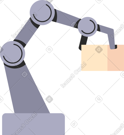 small robot arm with box PNG, SVG