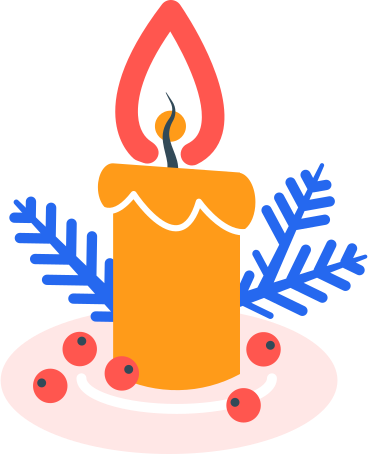 christmas candle PNG, SVG