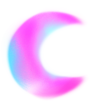 pink and blue crescent moon PNG, SVG