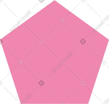 Pink pentagon PNG, SVG