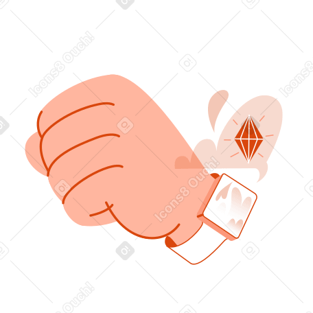 Фитнес-трекер с криптовалютой на руках в PNG, SVG