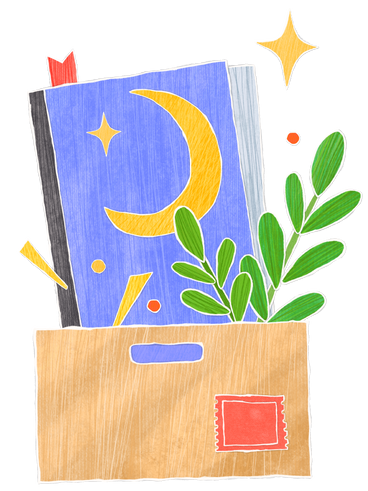 Box with a magical set of items PNG, SVG