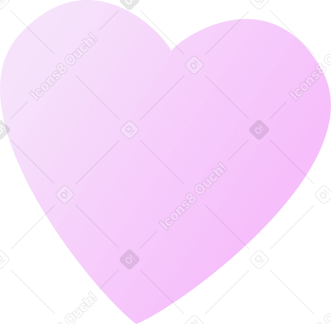 heart with pink gradient PNG, SVG