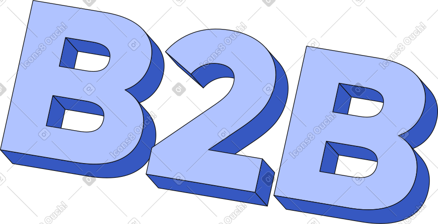 lettering b2b text PNG, SVG