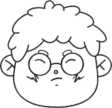 annoyed boy with glasses PNG, SVG
