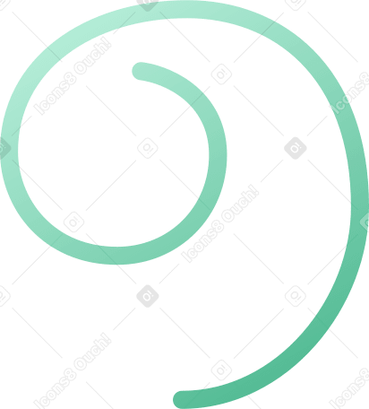 Зеленый градиент спираль в PNG, SVG