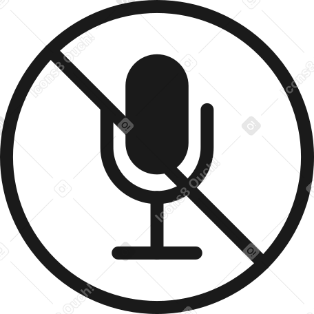 microphone mute icon Illustration in PNG, SVG