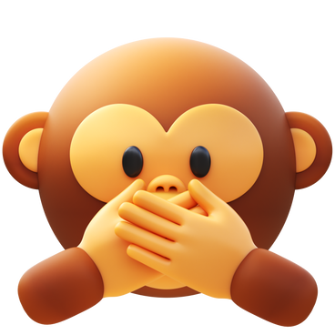 speak no evil monkey PNG, SVG