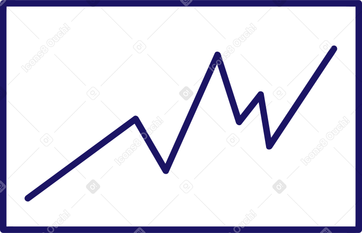 small poster with a growth chart Illustration in PNG, SVG