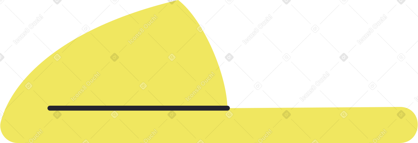 yellow house slippers Illustration in PNG, SVG